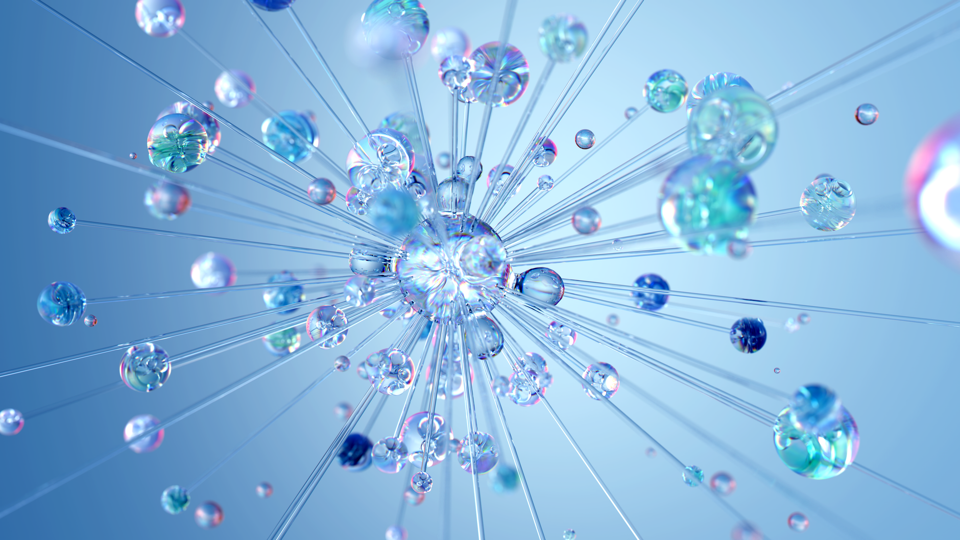Illuminated digital world of interconnected financial nodes
