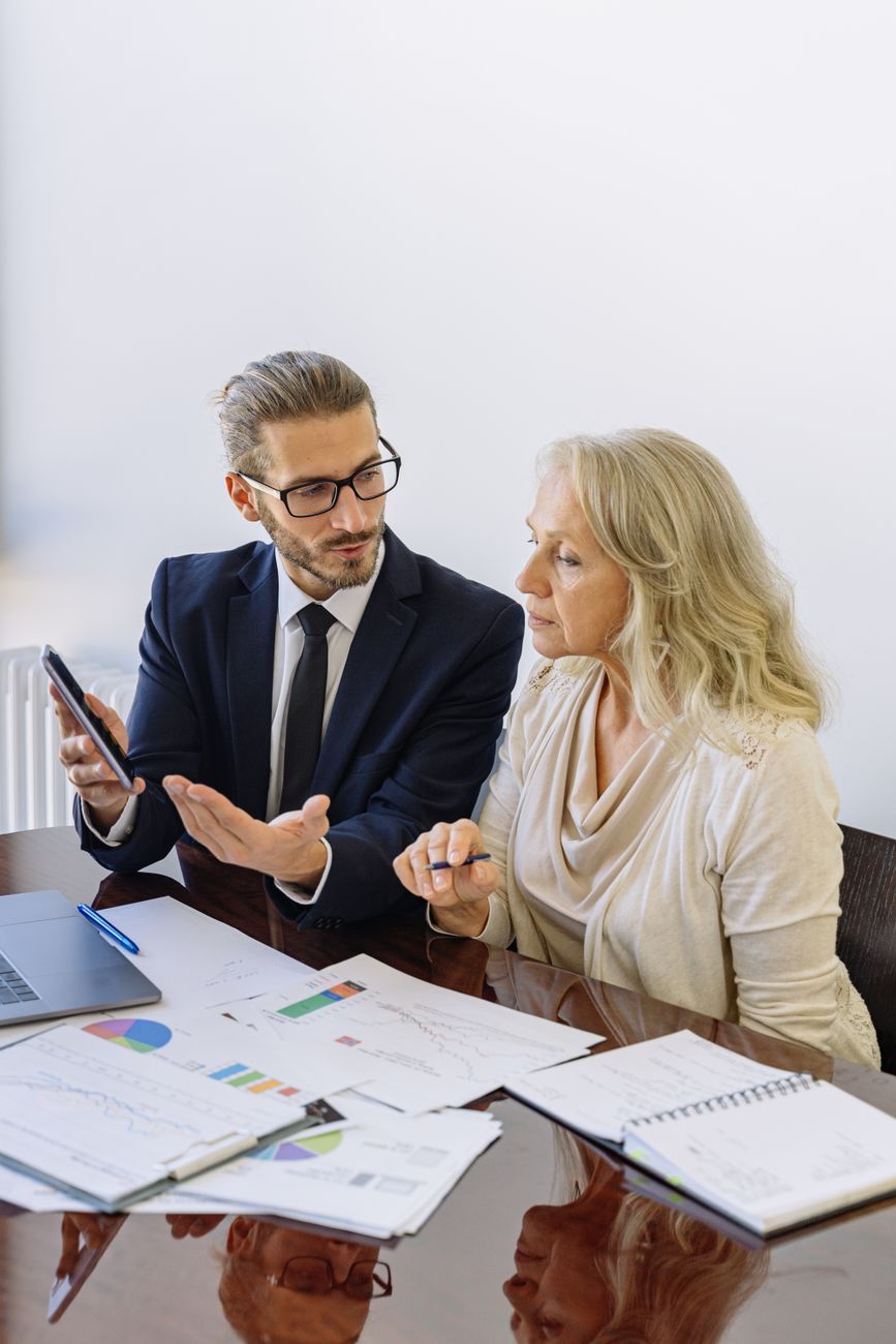 Financial consultants in a strategy conference